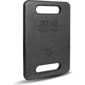 Yes4All Cast Iron Rucking Weight for Backpack, Training Weight Plate with Ergonomic Rounded Handle, Protective Glossy Finish for Weighted Walking, Hiking, Rucking, Resistance Workout, 10 LB