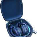 XANAD Blue Case for Kids Headphone - Elecder i37 / Noot K11 / iClever HS14 Foldable Wired On-Ear Headset (The Headset is not Included) (outer blue + inner blue)