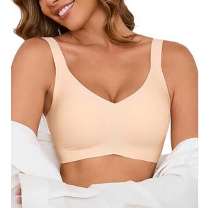 Bras for Women Bralette - Womens Wireless Full Coverage Comfortable Sleep Everyday Bra with Extender Medium