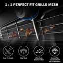 Front Grille Mesh Inserts for Tesla Model Y Juniper 2026(NOT for Standard/Performance), Lower Bumper Grill Guard, ABS Protective Mesh Cover, Prevent Debris & Rocks, Easy Snap-On Installation