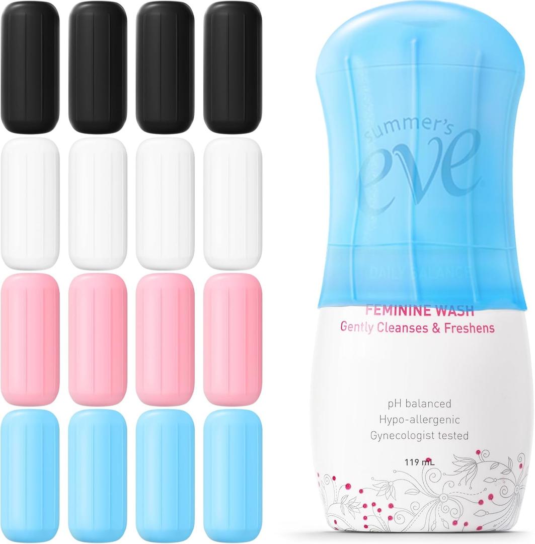16 Pack Silicone Bottle Cover,Travel Essential for Women Men,Cruise Ship Essentials 2026,Beach Vacation Essentials,Travel Size Toiletries,Airplane Travels Accessories Elastic Sleeves for Leak Proofing