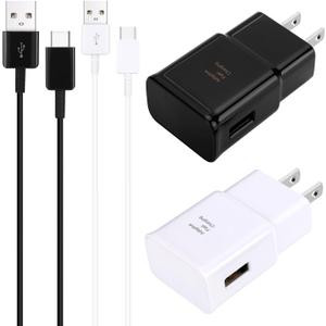USB C Charger,Fast Charger Samsung with USB Type C Cable 6.6ft for Samsung Galaxy S8/S9/S10/S10 Plus/S10E/S26/S20/S20 Plus/S21/S21 Ultra/S22/S22 Plus/S22 Ultra/S25/Note 8/9/10/20 (2 Pack,Black&White)