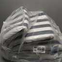 Arden Outdoor Midback Chair Cushion, 18 x 16.5, Rain-Proof, Fade Resistant Black Cabana Stripe, 36.5"L x 18"W x 3.5"H
