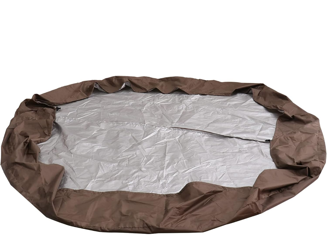 DOITOOL Round Pool Cover for Above Ground Pools, 6 Round Solar Pool Cover Protector for Inflatable Pool and in- ground Pools for and Reduce Water Evaporation (Coffee, 190X30CM)