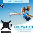 Volleyball Training Equipment Aid - Level Up Your Skills with Solo Practice, Realistic Repetitions & Adjustable Design - Perfect for Volleyball Players of All Levels & Genders