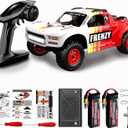 1:12 4WD Brushless RC Truck for Adults, 4x4 Offroad Waterproof Monster Trucks, Electric Powered High Speed Remote Control Cars, Fast Extreme All Terrain RC Truggy with Double 3S Battery