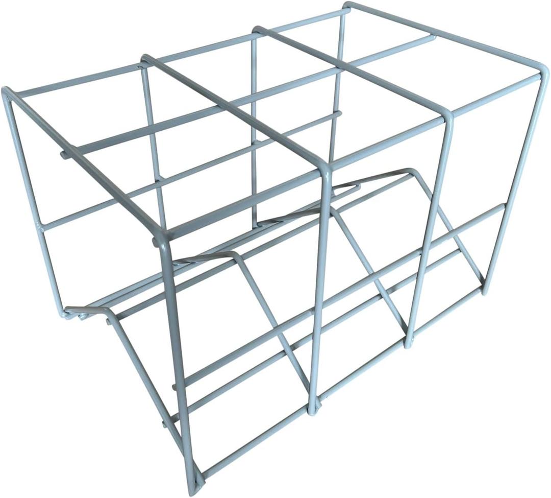 Oxygen Cylinder Rack - Holds 6 D, E, or M9 Medical Oxygen Tanks, Oxygen Storage Rack, Oxygen Tank Holder with Durable Powder-Coated Finish - No Assembly Required, Ideal for Medical Supplies & Homecare