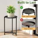LASZOLA Metal Large Plant Stand for Indoor Plants, Morden Corner Plant Holder Rack, Sturdy Vertical Single Flower Shelf for Living Room Bedroom Patio Garden Balcony, Black
