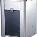 Gravity Dog Feeder 25 lbs  Stainless Steel Automatic Dog Food Dispenser, No Power Outdoor Dog Feeder, Wall Mount or Floor Stand Large Capacity Pet Feeding Station