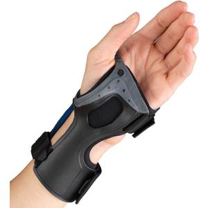 OTC Wrist Brace, Molded Exoskeleton, Low-profile, Exolite, Small (Black (Left Hand))