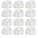 Auihiay 12pcs Flower Balls for Centerpieces, White Hydrangea Wedding Flower Balls for Centerpieces, Faux Hydrangeas Floral Arrangements Bouquet for Table, Home, Wedding Decoration