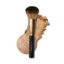 LAURA GELLER Full Face Powder Makeup Brush with Wooden Handle in Midnight Black Foundation, Setting Powder, Blush, Bronzer, Highlighter and Luminizers Sheer, Even Application and Blending Makeup