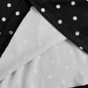 Verdusa Women's Plus Size Polka Dots Dress for Women Holiday Flowy Short Dresses (Black, XL)