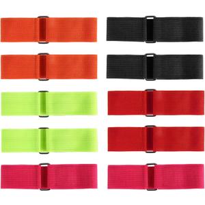 Hooqict 10Pcs 3 Legged Race Bands for Outdoor Party Group Games - Kid Adult Three Legged Race Birthday Party Carnival Field Day Relay - Gym Class Team Building Supplies Family Fun Activity