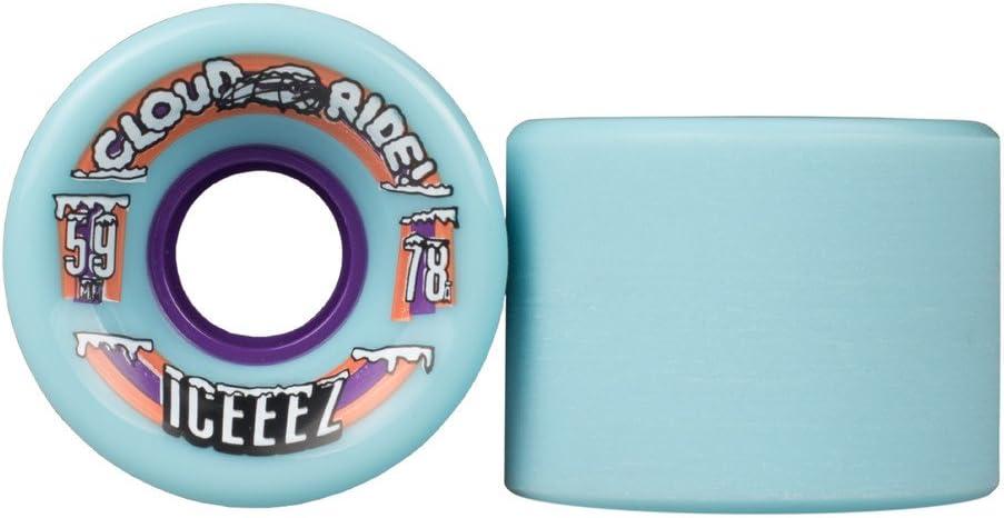 Cloud Ride! Premium Urethane Wheels for Street Cruising, Skateboarding, Longboarding, Carving, Downhill, Freeriding, Freestyle, Filmer Wheel (Blue Iceeez)
