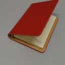 PATIKIL 6 Ring Binder Cover, A7 Leather Notebook Binder Mini Refillable Loose Leaf Personal Planner with 50 Sheets Line Paper, Red