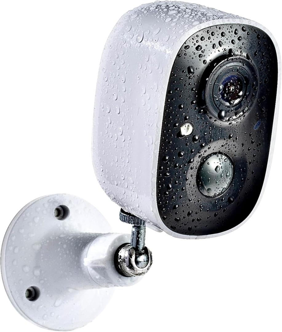 GMK Security Camera Wireless Outdoor, 2K Color Night Vision AI Motion Detection 2-Way Talk Battery Powered WiFi Home Indoor Camera IP65 Weatherproof Webcams Spotlight Siren Alarm Cloud/SD Storage (1 Count (Pack of 1))