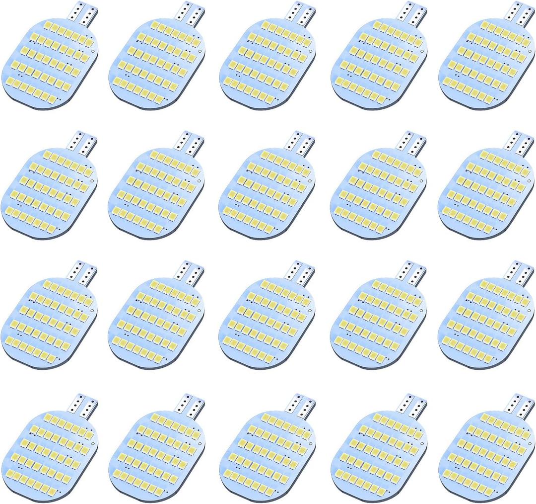 Super Bright T10 921 922 912 LED Bulbs for 12V RV Ceiling Dome Light RV Indoor Lights Camper Trailer Motorhome Marine Boat Dome Interior Light (Cool White, 20)