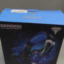 BENGOO G9000 Stereo Gaming Headset for PS4 PC Xbox One PS5 Controller, Noise Cancelling Over Ear Headphones with Mic, LED Light, 7.1 Surround Sound, Soft Memory Earmuffs for Nintendo Xbox Series X|S (Blue)