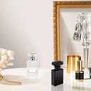 Luxsego Perfume Bottle Atomizers with Funnels, 30ML1oz Refillable Perfume Spray, Empty Spray Bottle Glass Cologne Atomizers for Travel, Handbag or Date, With Storage Bag(Transparent and Black 4Pcs)