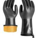 Toolant Waterproof Winter Gloves for Men and Women, Insulated Freezer Gloves with Fleece Lining and Grip for Light Duty Work & Outdoor Activities, Ice Fishing, Hiking, Hunting, Farming, Large