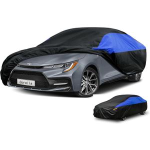Toyota Car Cover Custom Fit Toyota Corolla Waterproof All Weather, Lightweight Full Exterior Cover for Automobiles Outdoor Sun UV Rain Dust Snow Wind Protection.