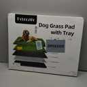 Petcozife Dog Grass Pad with Tray, 25"x20" Grass Pad for Dogs Potty with 2pcs Artificial Grass, Indoor Dog Litter Box for Balcony Apartment, Realistic, Washable, Less Odor