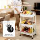 Baby Diaper Caddy Cart 3-Tier Metal Rolling Cart Nursery Storage Organizer for Baby Diapers and Newborn Essentials Storage