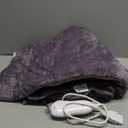 JET'S HOME Heated Blanket 50"x60" - ETL Certified Flannel Electric Blanket Machine Washable Heating Throw with 5 Heating Levels 3 Hours Auto-Off Overheating Protection Gift for Women (Purple)