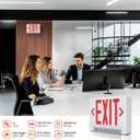 Exit Sign with Adjustable LED Pipe, Exit Signs with Emergency Lights Bar Combo, Compact Hardwired Exit Sign with Battery Backup，Red Led Emergency Exit Light for Business , 120V/277VAC,UL Listed,Top/Side/Wall Mount (4 Pack)