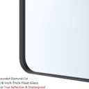 VocalStar Black Bathroom Mirror for Wall, 18 x 26 Inch Rounded Rectangle Metal Framed Bathroom Wall Vanity Mirror Farmhouse, 1/4-inch Shatterproof Glass | Ultra-Flush Hanging