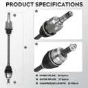NEW Front CV Axle Shaft Assembly fits for Subaru Forester 2014 2015 2016 2017 2018 (From 01/11/2014) 2.0L 2.5L, Left or Right Front, Driver or Passenger Side, for 66-7568