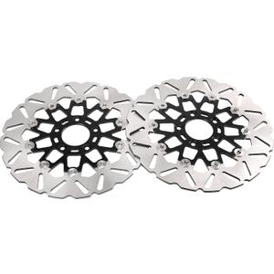 Floating Brake Rotor Discs Front 11.8inch 2pcs Fit for Harley Davidson, Road Glide Street Glide 08-13, Dyna Fat Bob 08-17, Touring Road King 08-20, Motorcycle Rotor 2cr13 Stainless Steel