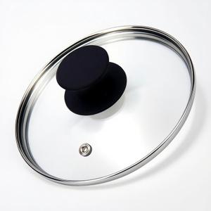 HEVSTIL Universal Lid for Pots, Pans and Skillets, 6.5inch /17cm Clear Glass Pot Lid with Heat Resistant Silicone Handle