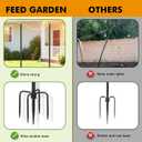 FEED GARDEN String Light Poles for Outside,10FT Metal Poles for Outdoor String Lights, Stand Poles for Deck, Garden, Patio, Wedding, Backyard, Christmas Party 6 Pack