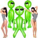 Zhanmai 3 Pieces 63 Inch Giant Inflatable Alien Blow up Jumbo Green Inflate Alien for Theme Birthday Party Favors Decorations Indoor Outdoor Photo Prep Halloween Easter Christmas Decorations