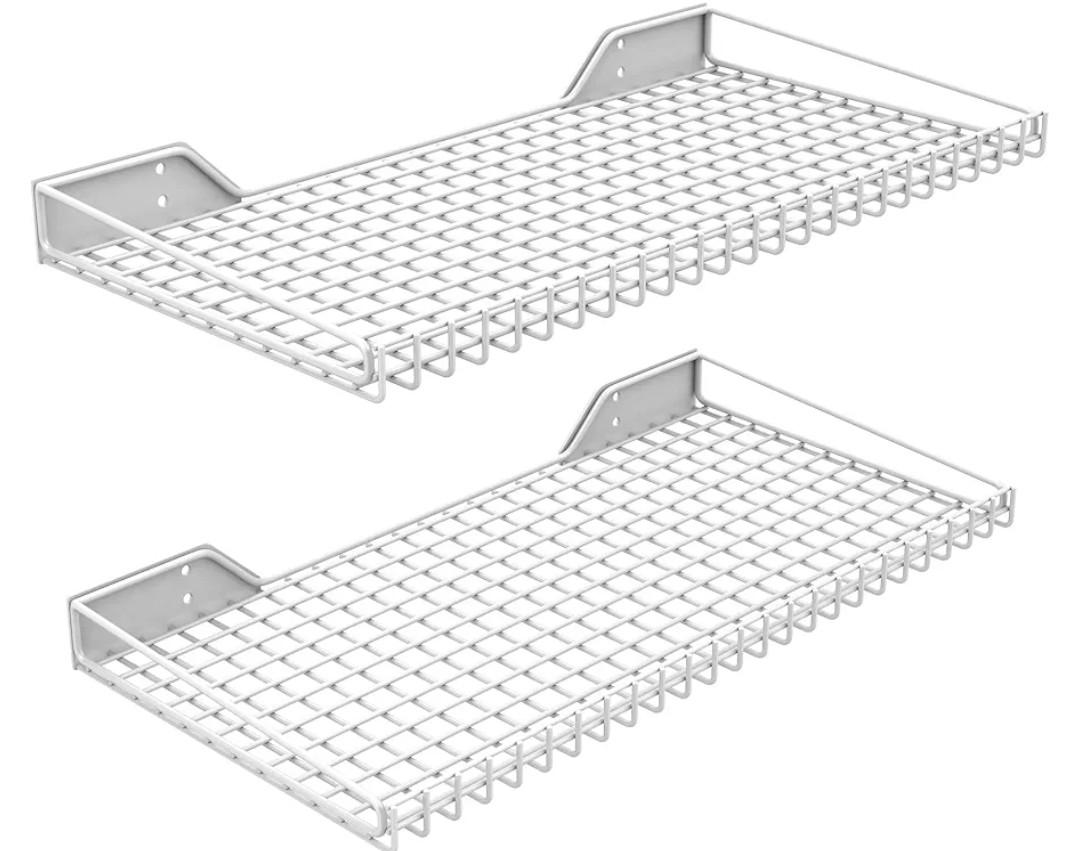 wallmaster Wall Mounted Storage Shelf for Garage, 2 Pack Metal Shelf Rack
Heavy-Duty Wall Organizer Shelves Suitable for Shop, Shed, Garage 23.5inch x 12inch (White)
Amazon's Choice
100+ bought in past month
Color: White

Black
$44.99 with 10 percent