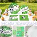 2 x 52 Pack Soccer Party Supplies Soccer Plates Napkins Tableware Set for Soccer Theme Birthday Party Decorations,for 16 Guests