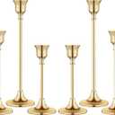 Candlestick Holders,Taper Candle Holder for Candlesticks Gold Brass Vintage Candle Stick Candle Holder Candelabra Candle Holder for Fireplace Party Dining Home (2sets)