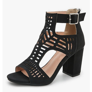 AOSPHIRAYLIAN Chunky Heeled Sandals for Womens Bohemian Cutout Open Toe Summer Block Heeled Party Sandals, 7.5
