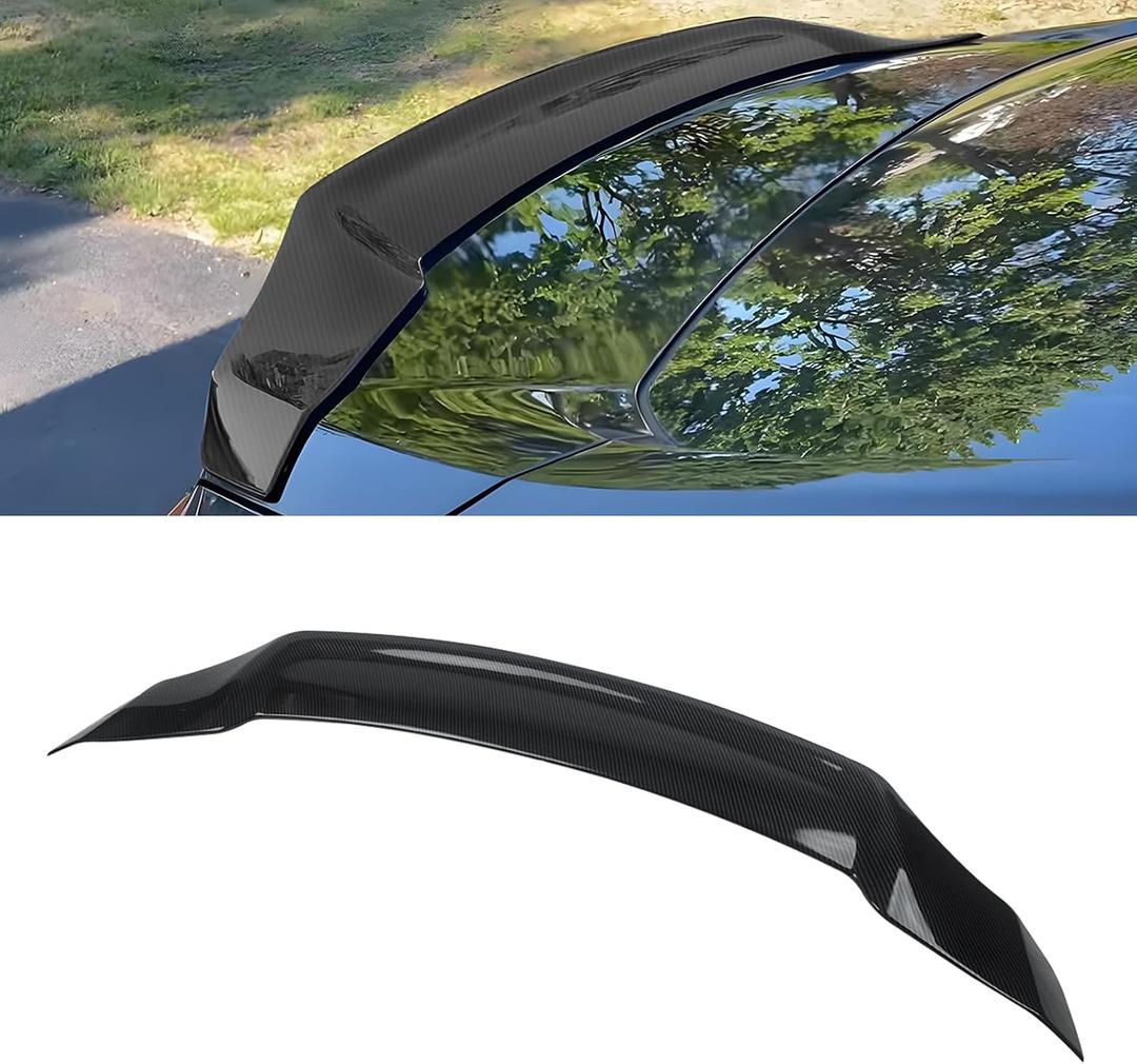 Rear Trunk Lip Spoiler R Style Highkick Wing Compatible with 10th Gen Honda Accord LX/EX/Hybrid Sport/Prime 2018 2019 2020 2021 2022 Sedan Accessories (Carbon Fiber)