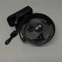 Portable Fan - 65H 12000mAh Camping Fan Rechargeable with Output Ports, Battery Powered Fan with Hanging Hook, Camping Fans for Tents, Rechargable Fa n for Camping, Black