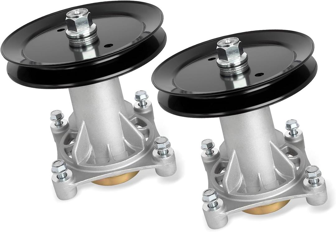 187292 Spindle Assembly with 195945 Pulley, Compatible with Hu sqvarna 2246LS YTH20K46 YTH2042 42" 46" 48" 54" Mower Deck, Replace 192870 532187292 532187281 197473 532195945 2 Pack