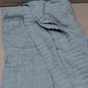 TREELY 100% Cotton Knitted Throw Blanket Couch Cover Blanket(50 x 60 Inches, Teal Blue)