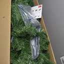 CHEFJOY Artificial Christmas Pine Tree, Unlit Hinged Life-Like Pine Tree with PVC Leaves & Sturdy Metal Base, Easy Setup Full Spruce Xmas Tree for Indoor Outdoor Decoration, Green (9ft)