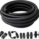 EVIL ENERGY 6AN Fuel Line Kit, Transmission Cooler Line Kit for 4L60E 4L65E, AN6 Nylon Braided Fuel Line Hose Fitting Kit CPE 15FT