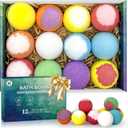 Bath Bombs Mothers Day Gifts for Women Mom Her Daughter Wife Set - 12Pack Handmade Natural & Organic, Spa Relaxing Birthday Gifts for Men, Aromatherapy Bubble Bath, Amazing Present for Wife & Kids; DMSKY 20 Pack Mini Lip Balm, Natural Lip Balm Bulk with Vitamin E and Coconut Oil, Moisturizing Lip Balms for Dry Cracked lips - 10 Flavors