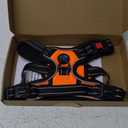 PHOEPET No Pull Dog Harnesses for Small Dogs Reflective Adjustable Front Clip Vest with Handle 2 Metal Rings 3 Buckles [Easy to Put on & Take Off] (S, Orange)