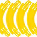 Racetrack Connectors Compatible with Hot Wheels, 90 Degree Banked Turn, 4 Packs, Upgrade Edition (Yellow)