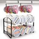 Metal Water Bottle Organizer for Stanley 30&40 oz Tumbler with Lid Hook Pantry Kitchen Organizers and Storage for Stanley Cup Accessories Stackable Water Bottle Holder Wine Rack